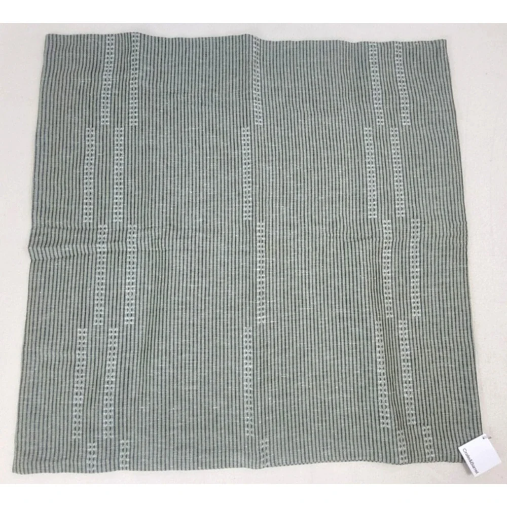 Crate & Barrel Airlie Dobby Stripe Pillow Covers Set Of 3 30x30 NWT